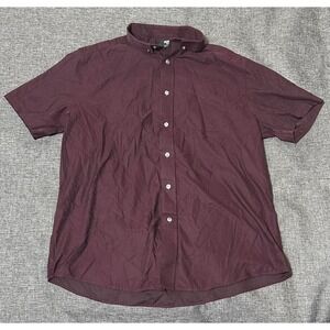 Murano Liquid Luxury Men's L Deep Purple Short Sleeve‎ Shirt